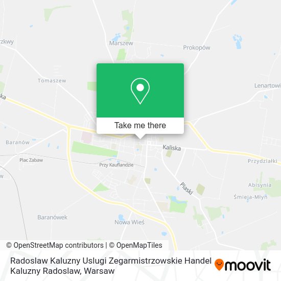 Radoslaw Kaluzny Uslugi Zegarmistrzowskie Handel Kaluzny Radoslaw map