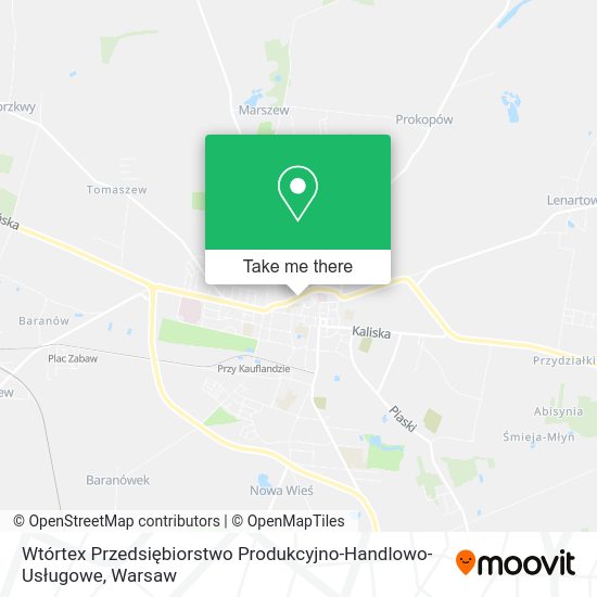 Wtórtex Przedsiębiorstwo Produkcyjno-Handlowo-Usługowe map