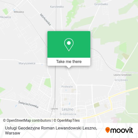 Usługi Geodezyjne Roman Lewandowski Leszno map