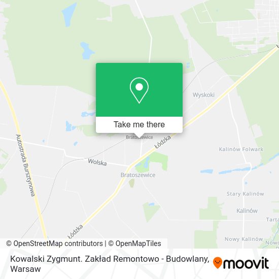 Kowalski Zygmunt. Zakład Remontowo - Budowlany map