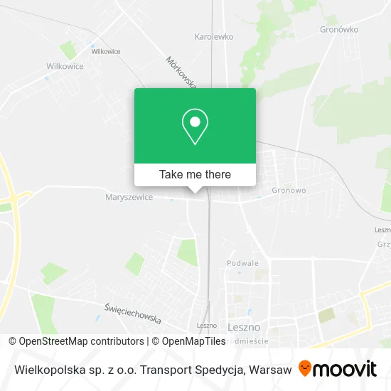 Карта Wielkopolska sp. z o.o. Transport Spedycja