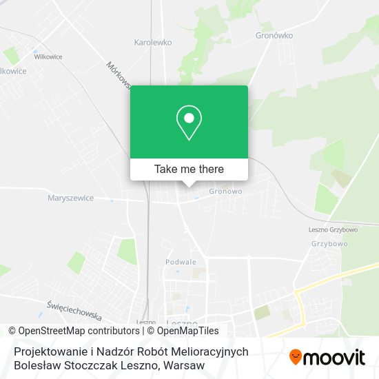 Projektowanie i Nadzór Robót Melioracyjnych Bolesław Stoczczak Leszno map