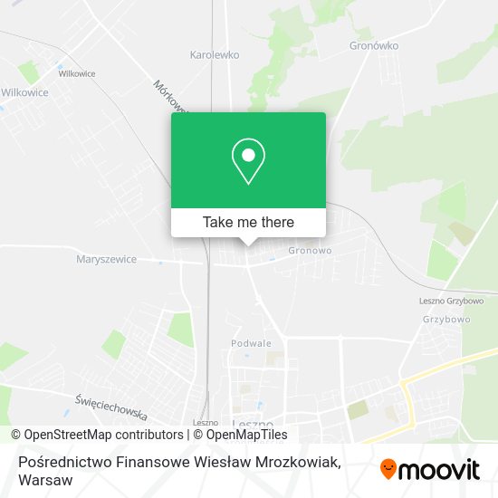 Pośrednictwo Finansowe Wiesław Mrozkowiak map