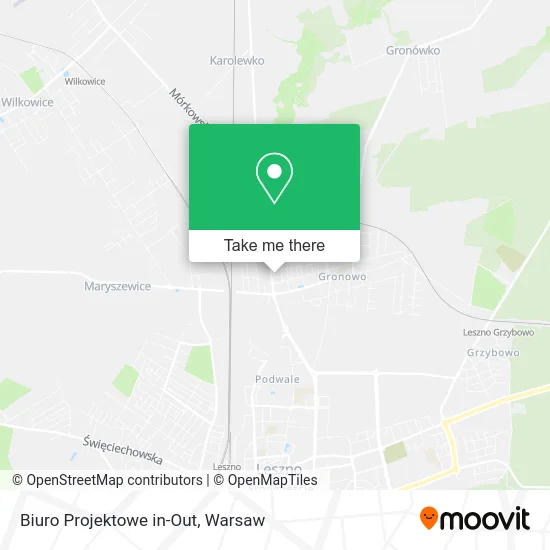 Карта Biuro Projektowe in-Out