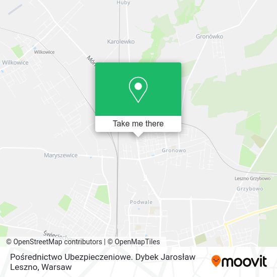 Pośrednictwo Ubezpieczeniowe. Dybek Jarosław Leszno map