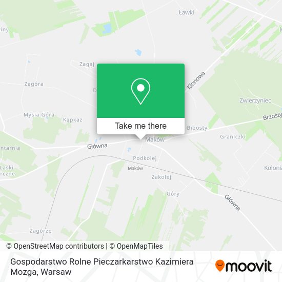 Gospodarstwo Rolne Pieczarkarstwo Kazimiera Mozga map