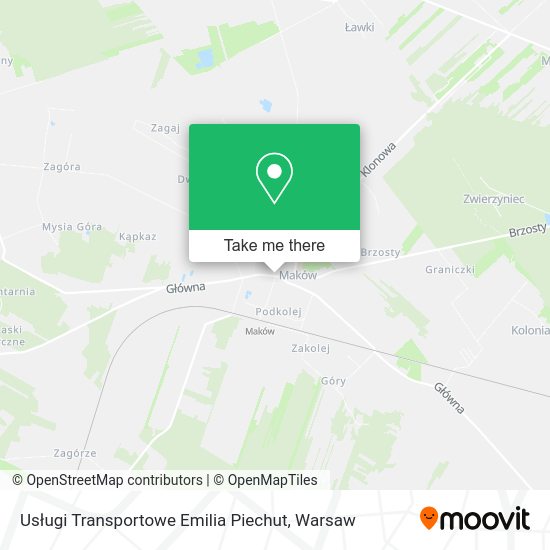 Карта Usługi Transportowe Emilia Piechut