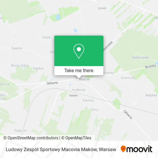 Карта Ludowy Zespół Sportowy Macovia Maków