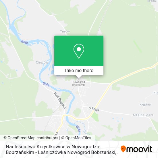 Nadleśnictwo Krzystkowice w Nowogrodzie Bobrzańskim - Leśniczówka Nowogród Bobrzański map