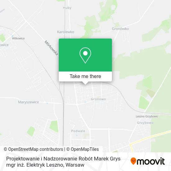 Карта Projektowanie i Nadzorowanie Robót Marek Grys mgr inż. Elektryk Leszno