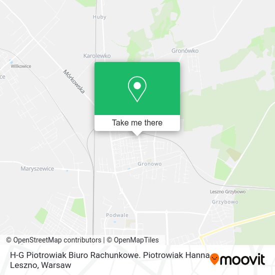 H-G Piotrowiak Biuro Rachunkowe. Piotrowiak Hanna Leszno map