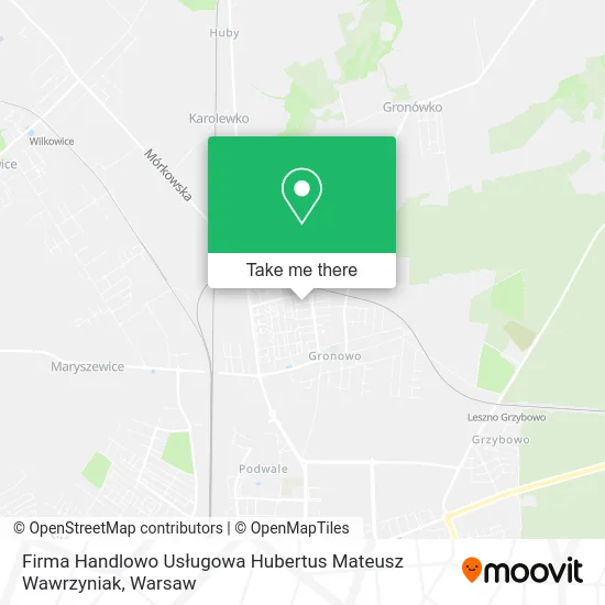 Карта Firma Handlowo Usługowa Hubertus Mateusz Wawrzyniak