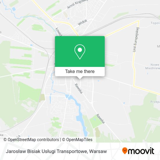 Jarosław Bisiak Usługi Transportowe map