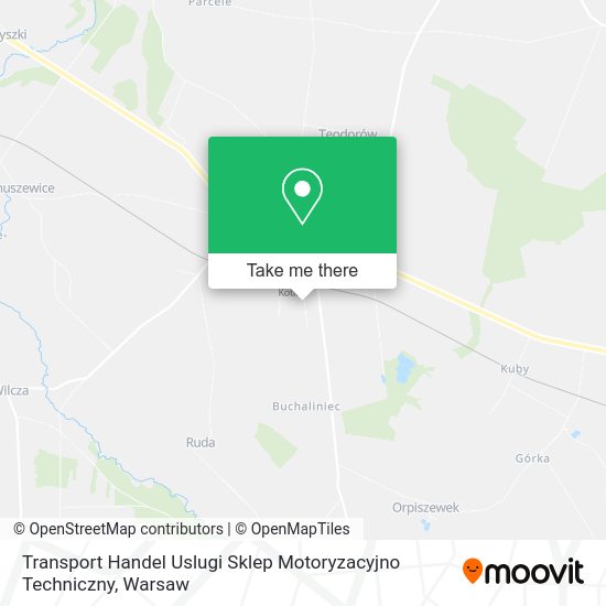 Карта Transport Handel Uslugi Sklep Motoryzacyjno Techniczny