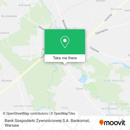 Bank Gospodarki Żywnościowej S.A. Bankomat map