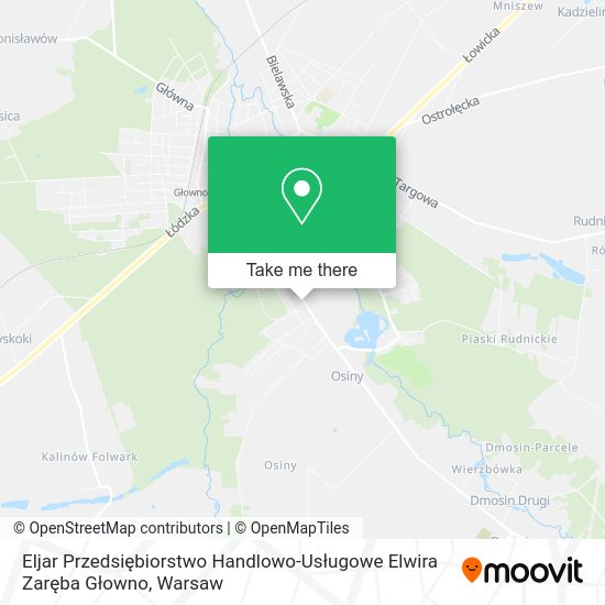 Карта Eljar Przedsiębiorstwo Handlowo-Usługowe Elwira Zaręba Głowno