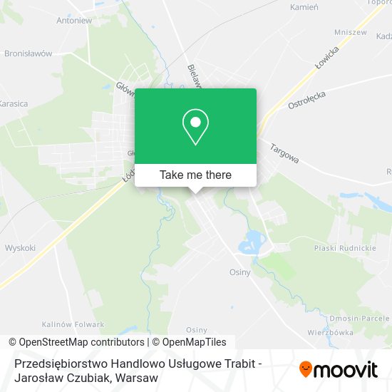 Przedsiębiorstwo Handlowo Usługowe Trabit -Jarosław Czubiak map