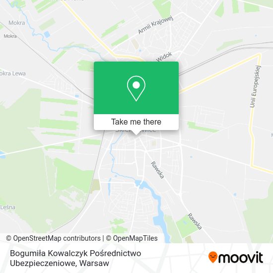 Bogumiła Kowalczyk Pośrednictwo Ubezpieczeniowe map