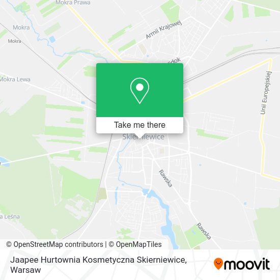 Карта Jaapee Hurtownia Kosmetyczna Skierniewice