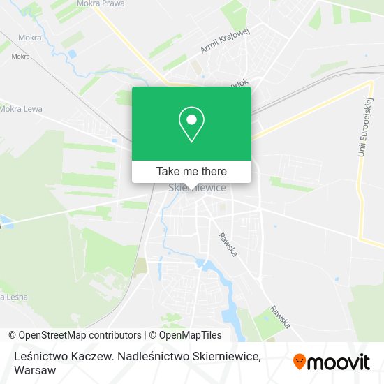 Leśnictwo Kaczew. Nadleśnictwo Skierniewice map