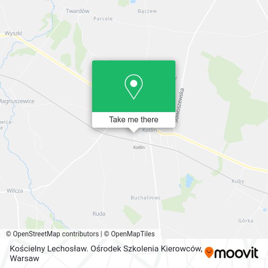 Kościelny Lechosław. Ośrodek Szkolenia Kierowców map