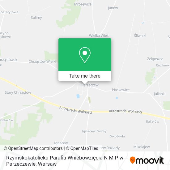 Rzymskokatolicka Parafia Wniebowzięcia N M P w Parzeczewie map