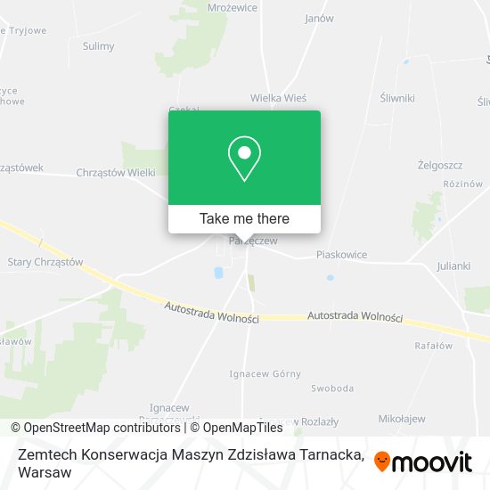 Zemtech Konserwacja Maszyn Zdzisława Tarnacka map