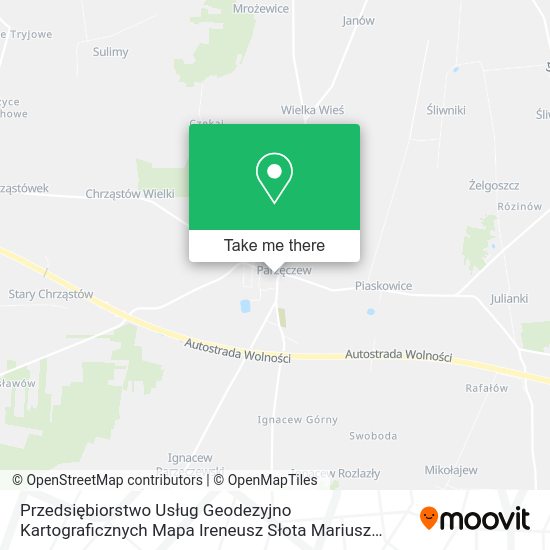 Przedsiębiorstwo Usług Geodezyjno Kartograficznych Mapa Ireneusz Słota Mariusz Ostrowski map