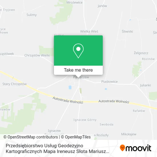 Przedsiębiorstwo Usług Geodezyjno Kartograficznych Mapa Ireneusz Słota Mariusz Ostrowski map