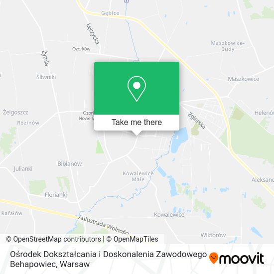 Ośrodek Dokształcania i Doskonalenia Zawodowego Behapowiec map