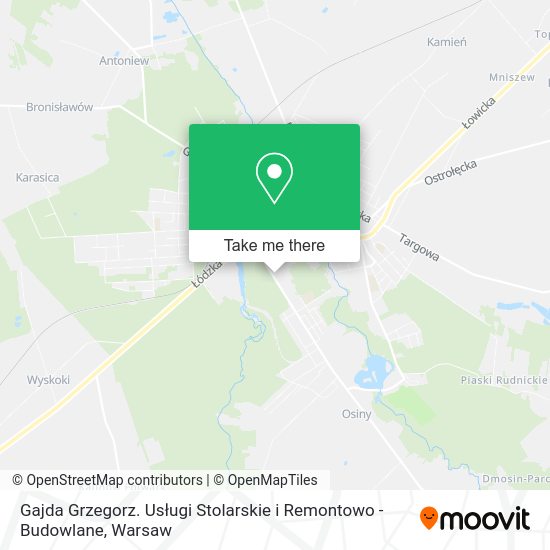 Gajda Grzegorz. Usługi Stolarskie i Remontowo - Budowlane map