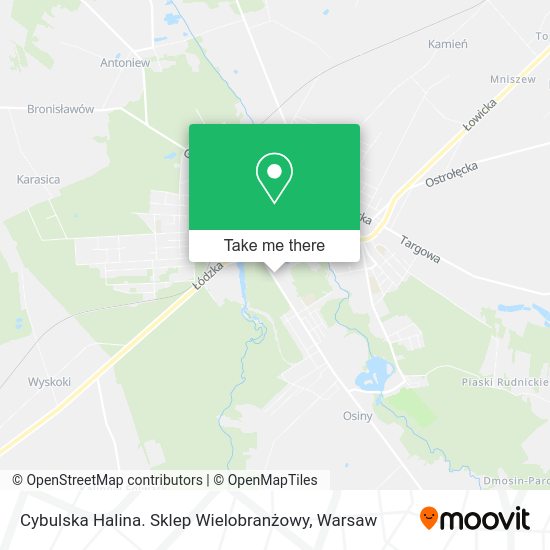 Cybulska Halina. Sklep Wielobranżowy map