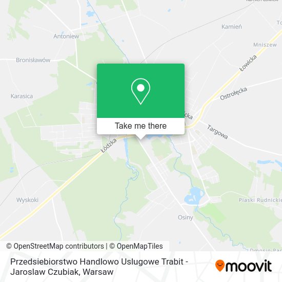 Przedsiebiorstwo Handlowo Uslugowe Trabit -Jaroslaw Czubiak map