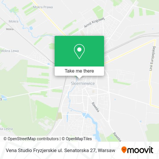 Vena Studio Fryzjerskie ul. Senatorska 27 map