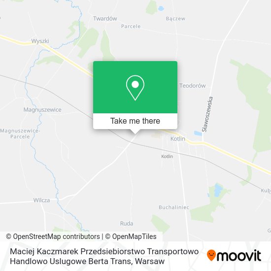 Maciej Kaczmarek Przedsiebiorstwo Transportowo Handlowo Uslugowe Berta Trans map