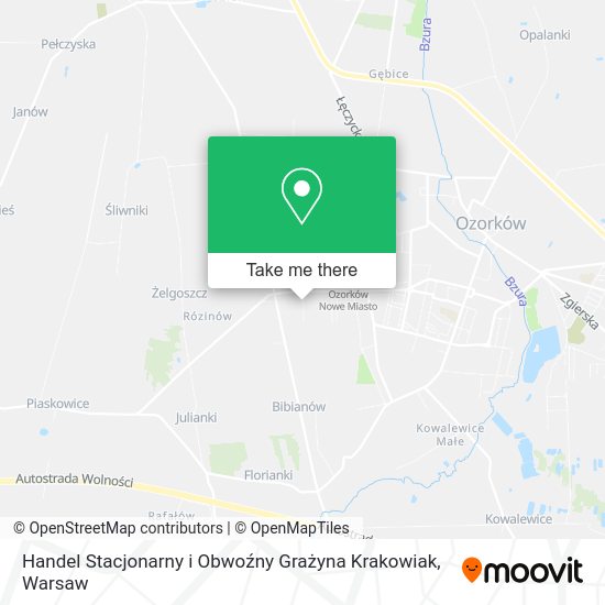 Handel Stacjonarny i Obwoźny Grażyna Krakowiak map