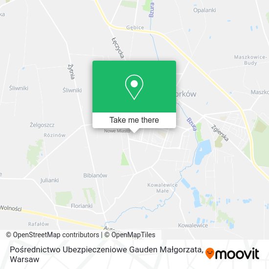 Pośrednictwo Ubezpieczeniowe Gauden Małgorzata map