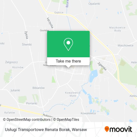 Usługi Transportowe Renata Borak map