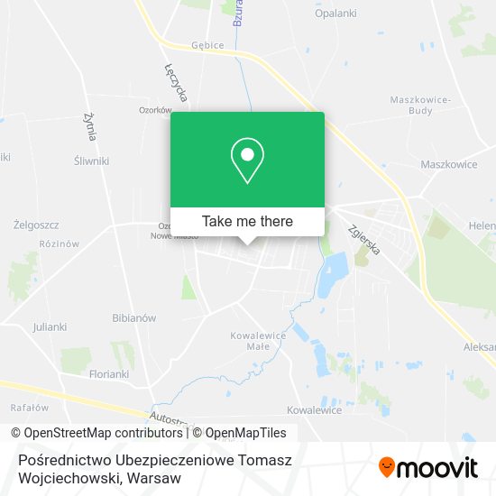 Pośrednictwo Ubezpieczeniowe Tomasz Wojciechowski map