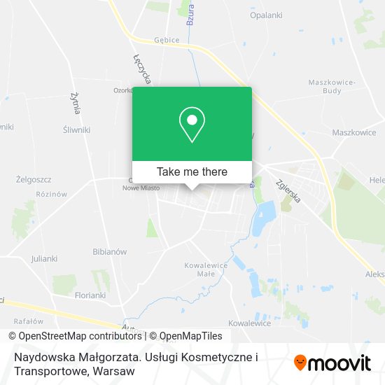 Naydowska Małgorzata. Usługi Kosmetyczne i Transportowe map