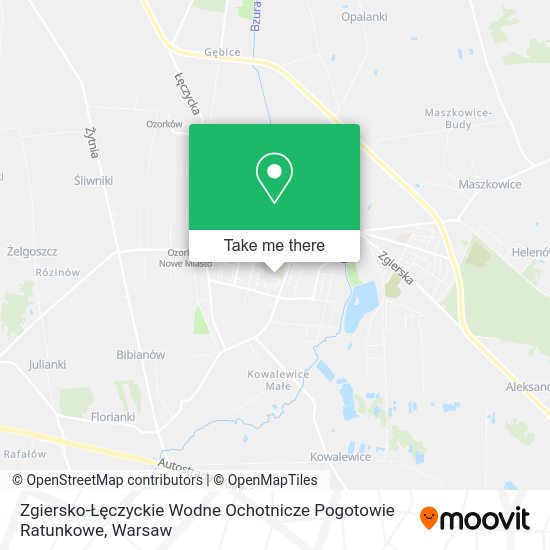 Zgiersko-Łęczyckie Wodne Ochotnicze Pogotowie Ratunkowe map