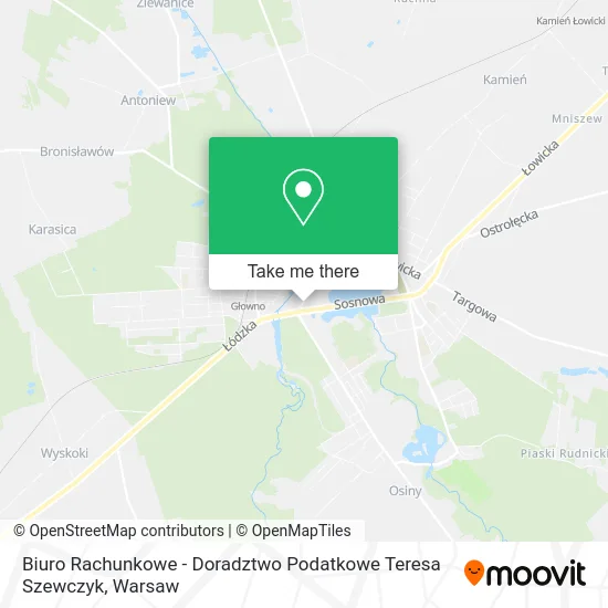 Карта Biuro Rachunkowe - Doradztwo Podatkowe Teresa Szewczyk