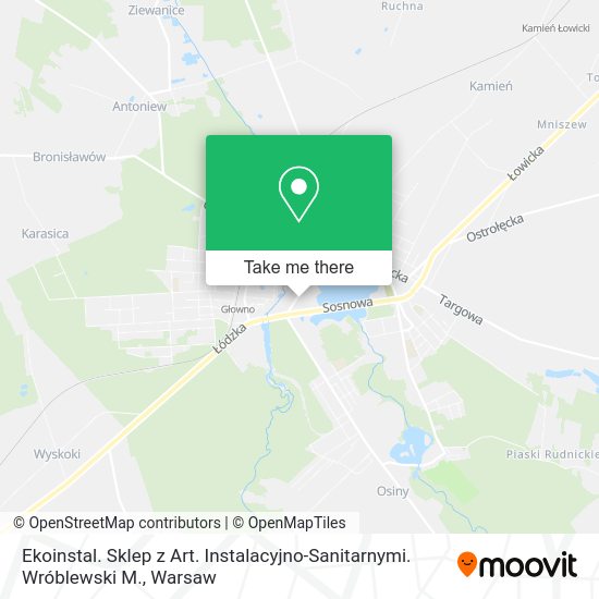 Ekoinstal. Sklep z Art. Instalacyjno-Sanitarnymi. Wróblewski M. map