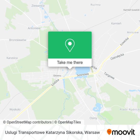 Uslugi Transportowe Katarzyna Sikorska map