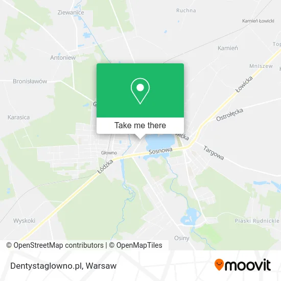 Карта Dentystaglowno.pl