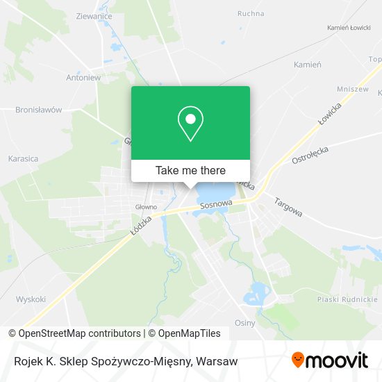 Rojek K. Sklep Spożywczo-Mięsny map