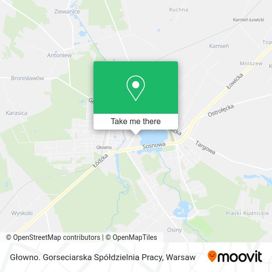 Głowno. Gorseciarska Spółdzielnia Pracy map