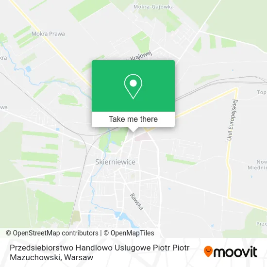Карта Przedsiebiorstwo Handlowo Uslugowe Piotr Piotr Mazuchowski