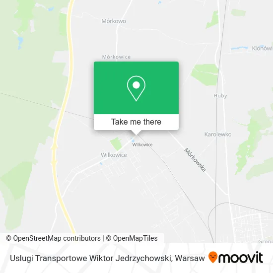 Карта Uslugi Transportowe Wiktor Jedrzychowski