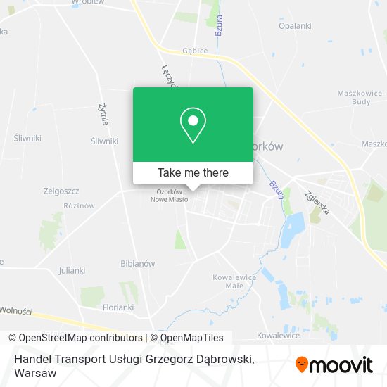 Handel Transport Usługi Grzegorz Dąbrowski map